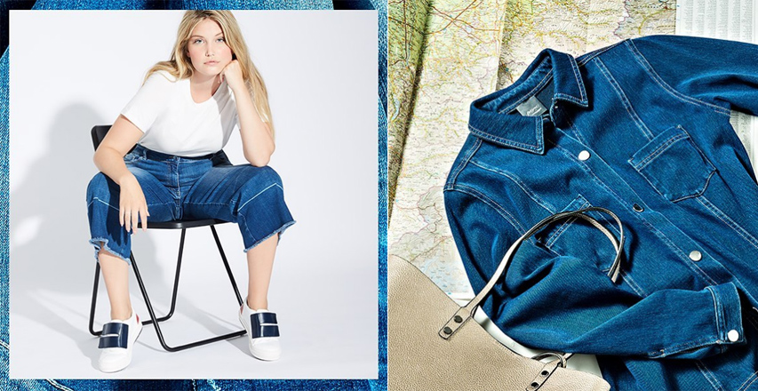 Модная джинсовая одежда больших размеров от Persona by Marina Rinaldi