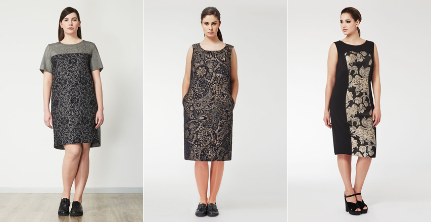 Жаккардовые платья больших размеров от бренда Marina Rinaldi