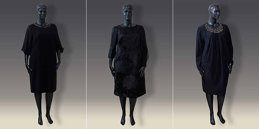 Черные платья свободного кроя от Elena Miro, Giorgio Grati и Barbara Schwarzer