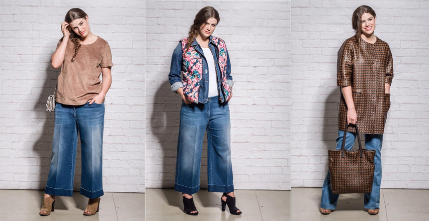 Модные женские джинсы больших размеров от бренда Persona by Marina Rinaldi
